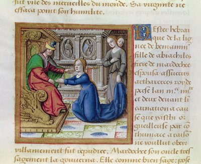 Ms 17 Ester, da Vie des Femmes Celebres, c.1505 da French School