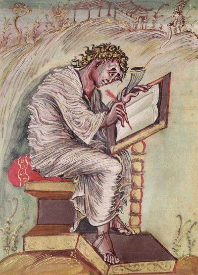 Ms 1 fol.18v San Matteo, dai Vangeli di Ebbo da French School