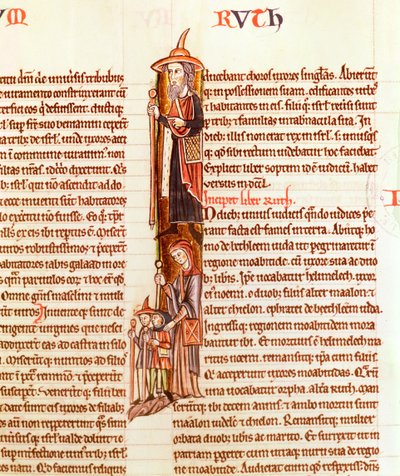 Ms 21 fol.97 Ruth e Boaz, da una Bibbia da French School