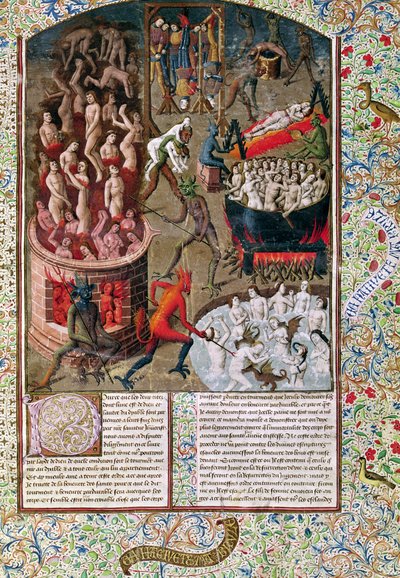 Ms 246 f.383r Inferno, dalla traduzione francese di De Civitate Dei di Sant