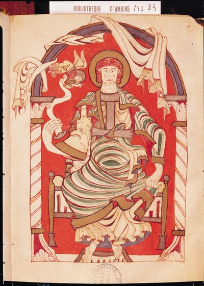 Ms 24 fol.15 San Matteo, illustrazione dal Vangelo dell