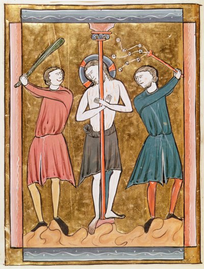 Ms 3016 fol.17v La flagellazione, da Psautier à l