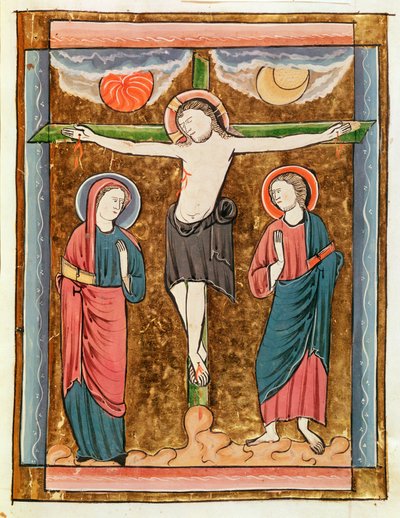Ms 3016 fol.18r La crocifissione, da Psautier à l