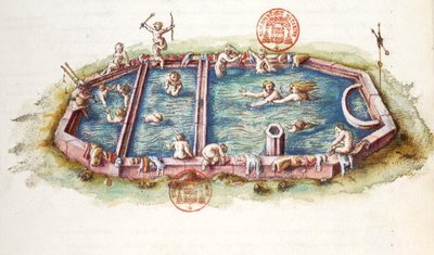 Le terme di Nerys a Neris-les-Bains, illustrazione da 