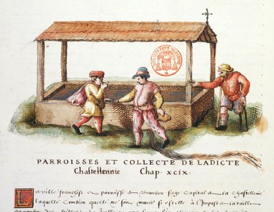 La Fontana di Saint-Pardoux, Puy-de-Dome, illustrazione da 