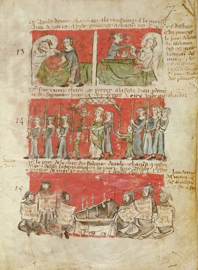 Scene della vita degli studenti del Collegio di Hubant o dell