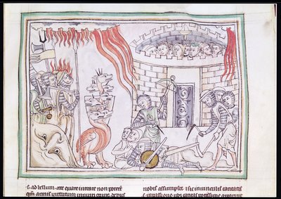 Ms 422 Fol.95r Il Fuoco Celeste che Distrugge l