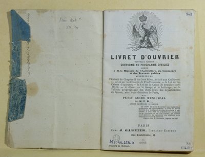 Ms 43.268.10 Frontespizio del Livret d