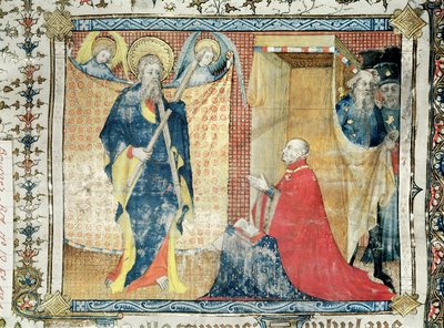 Jean de France (1340-1416) Duca di Berry che prega davanti a Sant