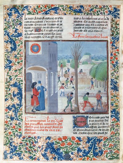 Ms 5064 f.299v Occupazioni per ogni mese dell