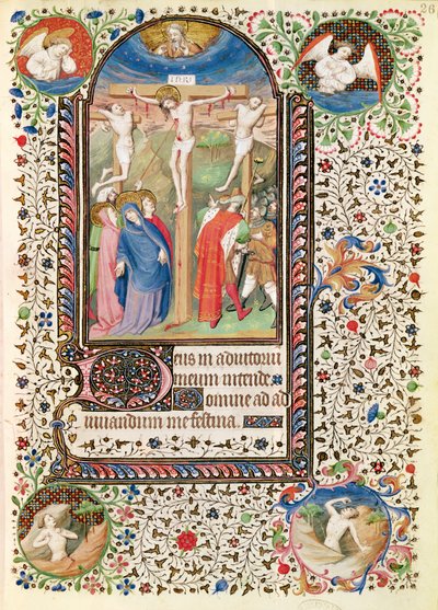 Ms 547 fol.26 Crocifissione, da un Libro d
