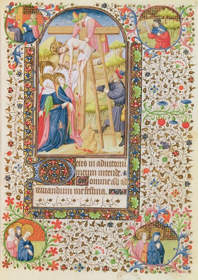 Ms 547 fol.32 La Discesa dalla Croce, da un Libro d