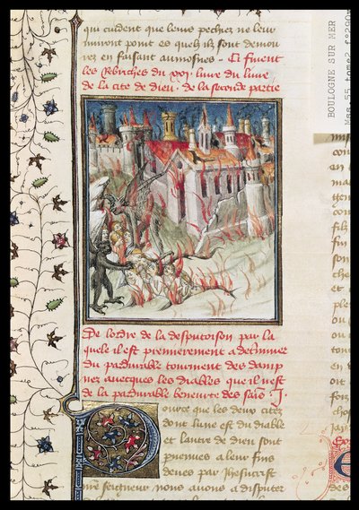Ms 55 t.2 fol.290v Inferno, da De Civitate Dei di Sant