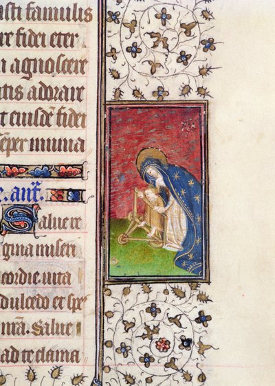 Ms 62, f.205r: Vergine e Bambino, dettaglio da un Libro d