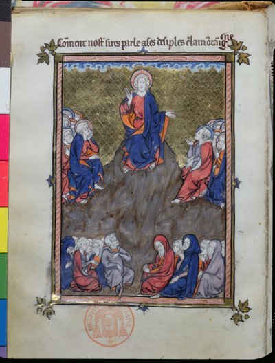Ms 870 Il sermone della montagna, da La Somme le Roy di Frere Laurent, illuminato da Maitre Honore da French School