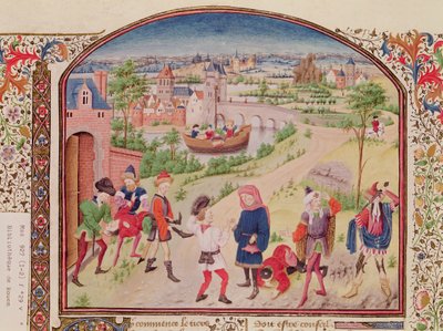 Ms 927 Fol.29v Coraggio e Codardia, da Etica, Politica ed Economia di Aristotele (384-322 a.C.) da French School
