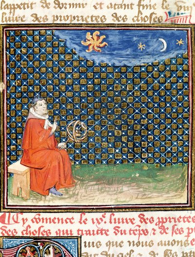 Proprietà del Cielo, da Le Livre des Proprietes des Choses di Jean Cordichon da French School