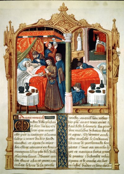 Miracoli alla tomba di San Luigi, da Le Livre des Faiz de Monseigneur Saint Louis da French School