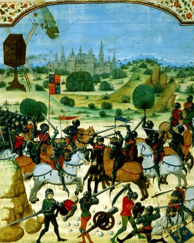 Ms Fr 87 f.117 Battaglia di Crecy, 26 agosto da French School