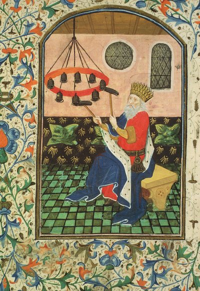 Ms Gen 288 f.183v Re e musica, c.1460 da French School