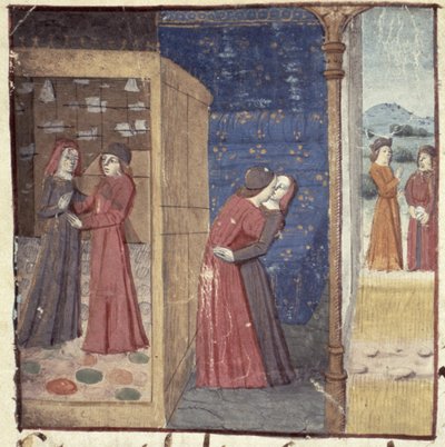 Bacio, da Les Cent Nouvelles Nouvelles, 1462 da French School