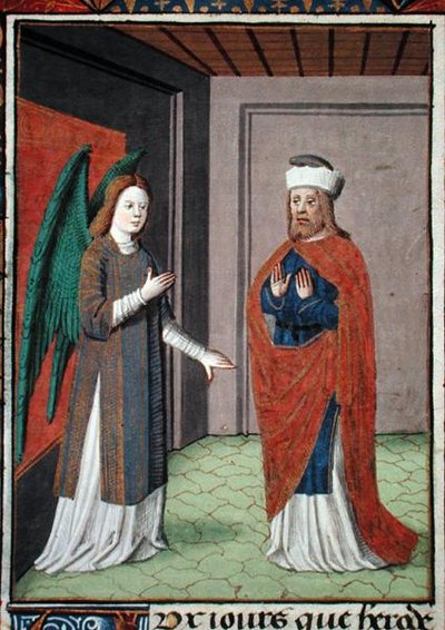 Ms Hunter 368 f.17v Angelo, c.1460 da French School