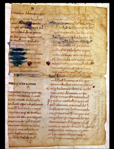 Ms Lat 12832 Fol.A Inventario della proprietà carolingia, dal Polittico dell