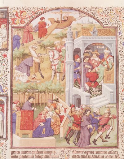 Ms Lat 17294 Fol.515v Scene della vita di San Giacomo il Maggiore (m.44) dal Breviario del Duca di Bedford, c.1424-35 da French School