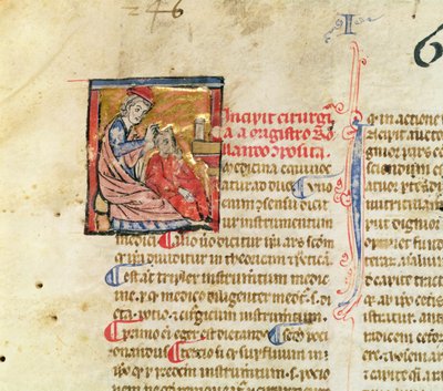 Ms Lat. 7134 fol.1 Trapanazione, da Chirugie de Maitre Rolandi da French School