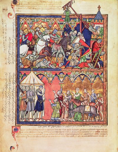 Giosuè, dalla Bibbia Morgan Picture, c.1244-54 da French School