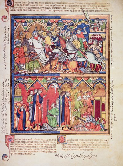 Giosuè, dalla Bibbia Morgan Picture, c.1244-54 da French School