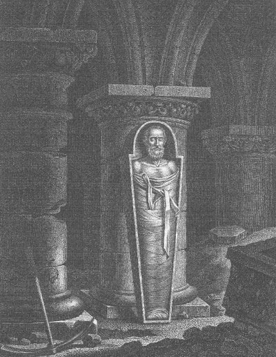 Mummia di Enrico IV, re di Francia, riesumata dai rivoluzionari, alla basilica di Saint-Denis, 14-25 ottobre 1793 da French School