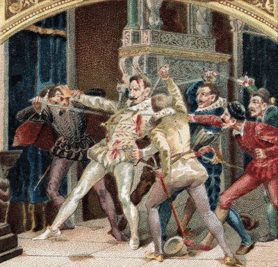 Assassinio del Duca di Guisa (Enrico I di Lorena, noto come il Balafré) da French School