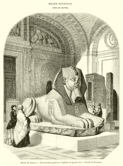 Museo del Louvre, Monumenti egiziani, Sfinge di granito rosa da French School