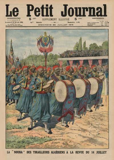 Sezione musicale dei fanti algerini che sfilano alla parata del 14 luglio, illustrazione di copertina da 