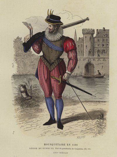 Moschettiere del regno di Enrico III di Francia, 1586 da French School
