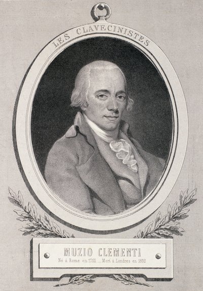Muzio Clementi (1752-1832) inciso da Alfred Lemoine da French School