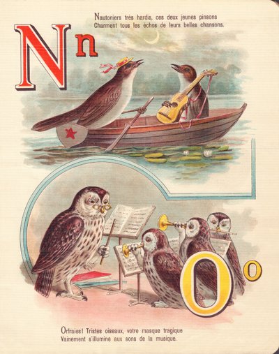 Usignolo, navigazione, gufo, orchestra da French School