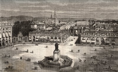 Nancy - Meurthe-et-Moselle - incisione in “La Francia illustrata: geografia, storia, amministrazione statistica” di V.A. Malt-Brown. 1884 da French School