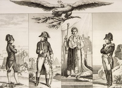 Napoleone Bonaparte (1769-1821) in quattro fasi della sua vita, da 