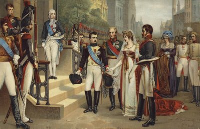 Napoleone I e la Regina di Prussia da French School