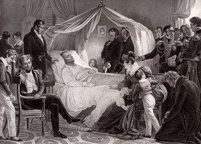 Napoleone I sul letto di morte a Sant