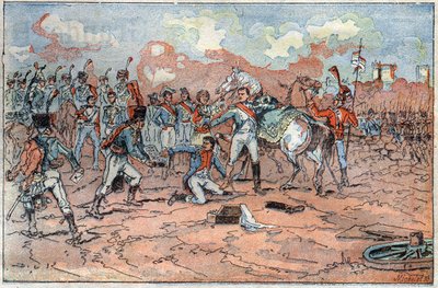Napoleone I, ferito davanti a Ratisbona da French School