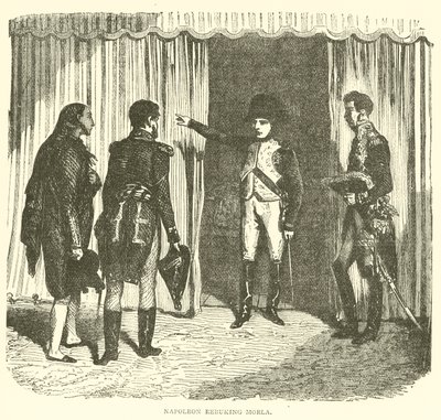 Napoleone rimprovera Morla (incisione) da French School