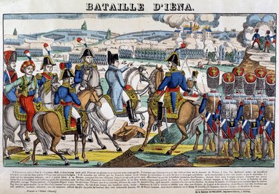 Napoleone alla battaglia di Jena (13/10/1806) - immagine di Epinal da French School