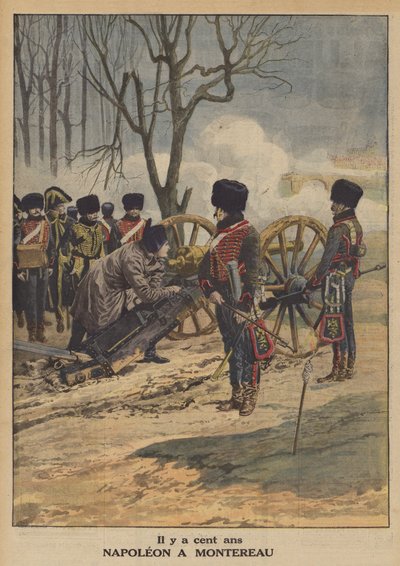 Napoleone alla battaglia di Montereau da French School