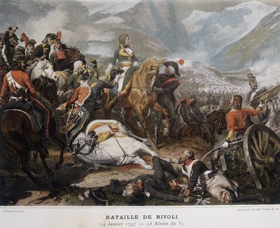 Napoleone alla Battaglia di Rivoli il 14 gennaio da French School
