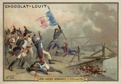 Napoleone alla Battaglia del Ponte di Arcole, Italia, Guerre Rivoluzionarie Francesi, 15-17 novembre 1796 da French School