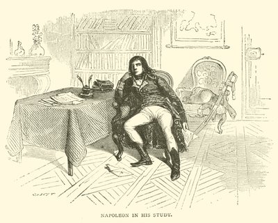 Napoleone nel suo studio (incisione) da French School