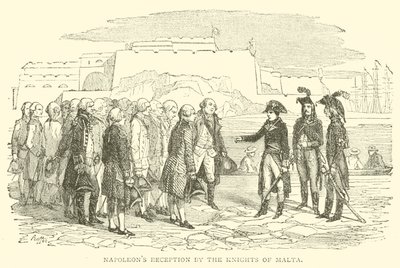 Accoglienza di Napoleone dai Cavalieri di Malta da French School